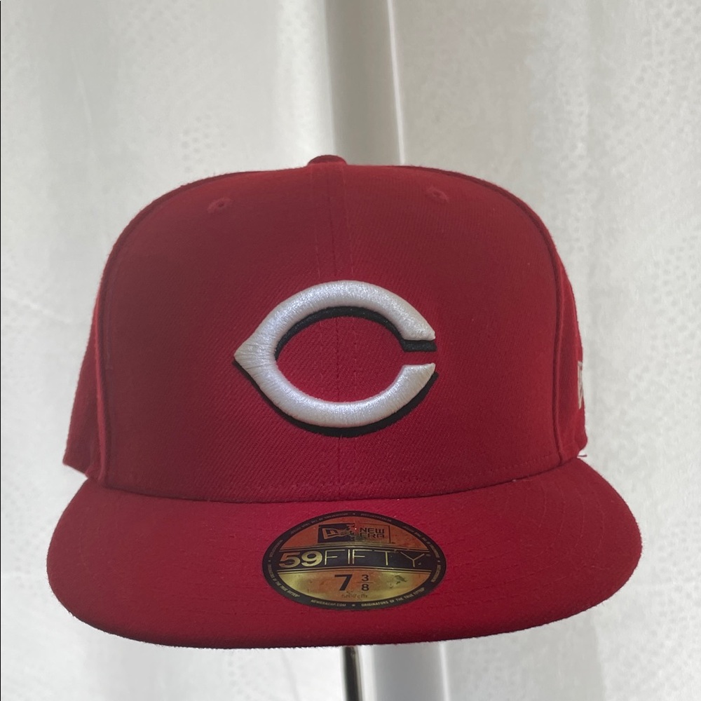 New Era Red 59FIFTY Cap with Silver Emblem